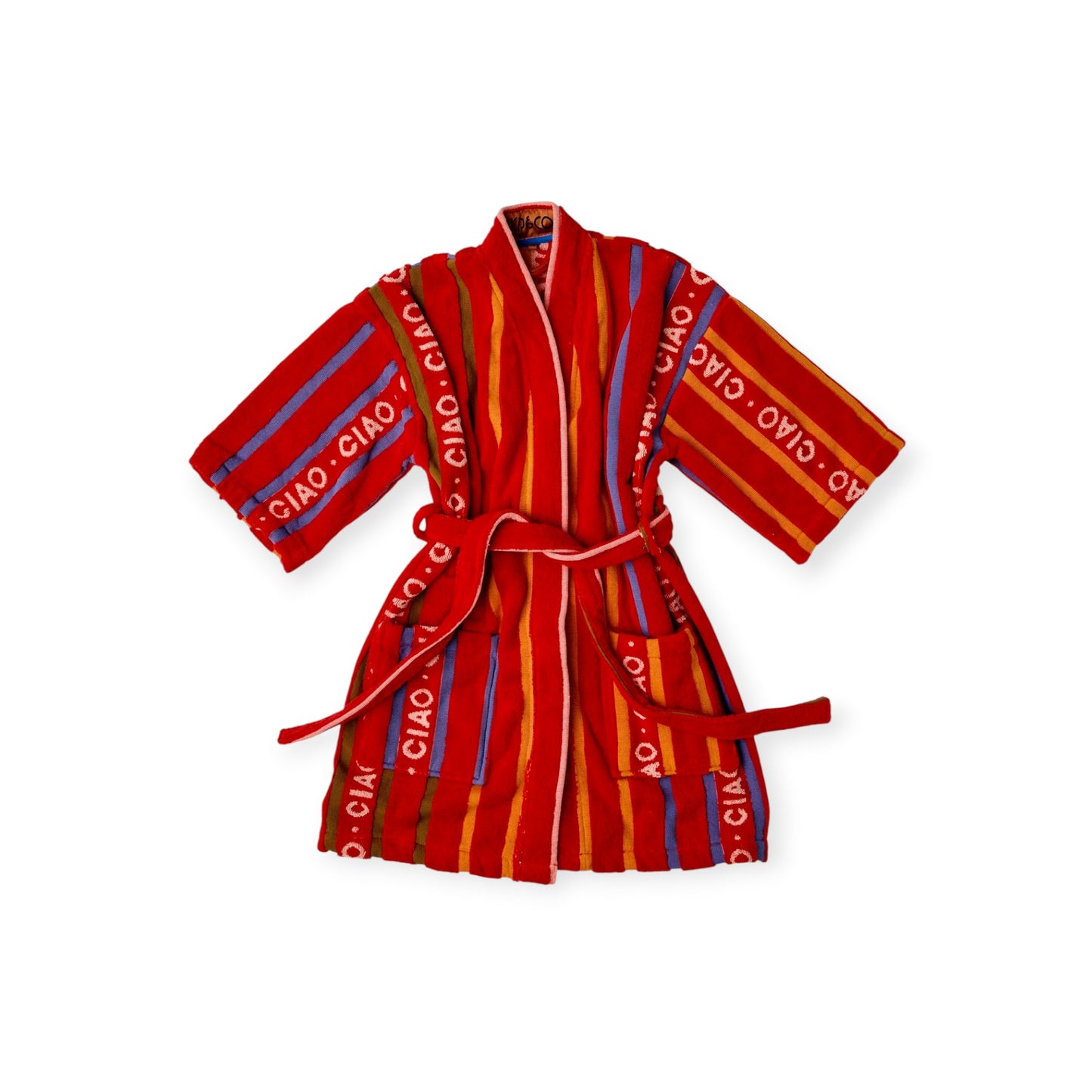 Kip & Co Terry Mini Robe, Ciao Stripe