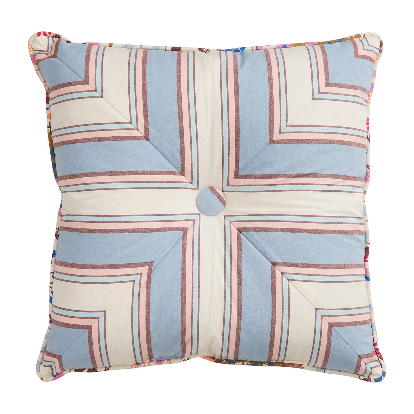 Sage & Clare Samode Stripe Cushion, Blue Jean