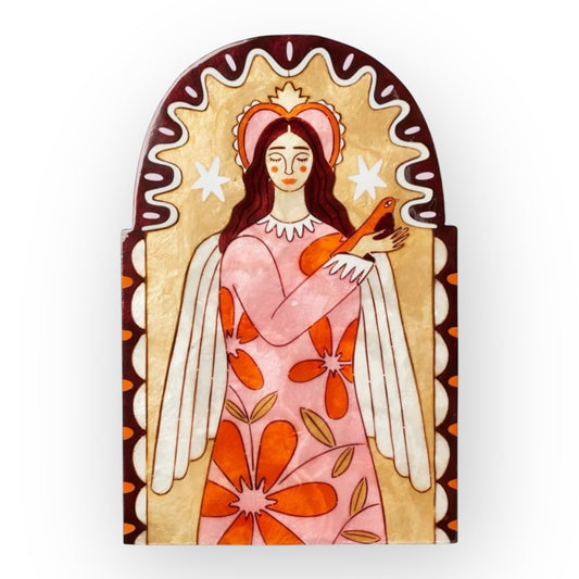 Jones & Co Gardienne Angel Wall Art, Mustard