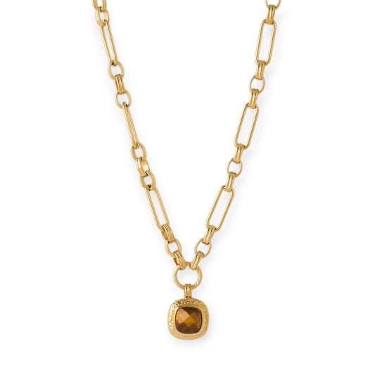 Arms Of Eve Mason Necklace, Gold & Tigers Eye