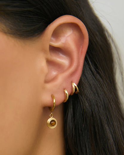 Arms Of Eve Asher Earrings, Gold & Tigers Eye