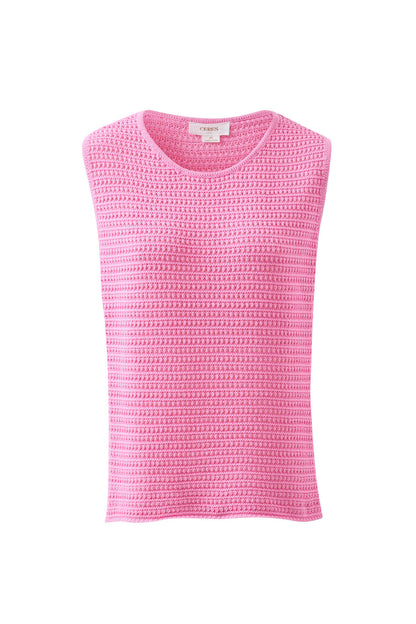 Ceres Life Margot Mesh Knit Tank, Hibiscus Pink