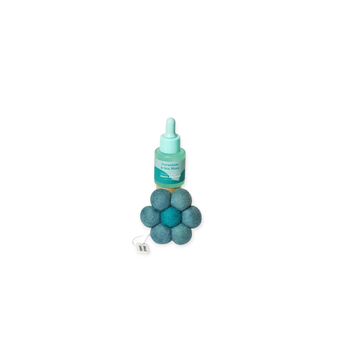 Grace and James Bloom Collection Felt Air Freshener, Geranium & Sea Moss Air
