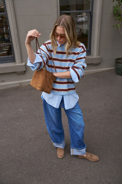 Ceres Life Bonnie Lofty Knit, Blue Stripe