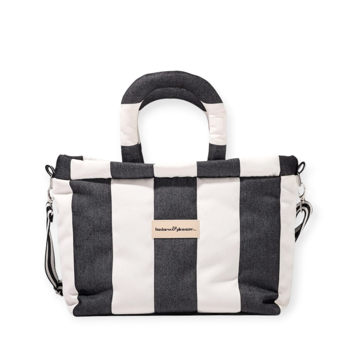 Business and Pleasure The Cloud Cooler Tote Bag, Crew Vintage Black Stripe