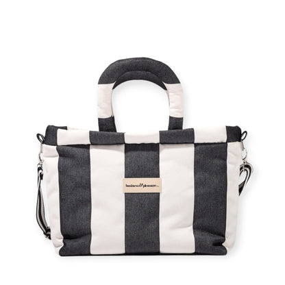 Business and Pleasure The Cloud Cooler Tote Bag, Crew Vintage Black Stripe