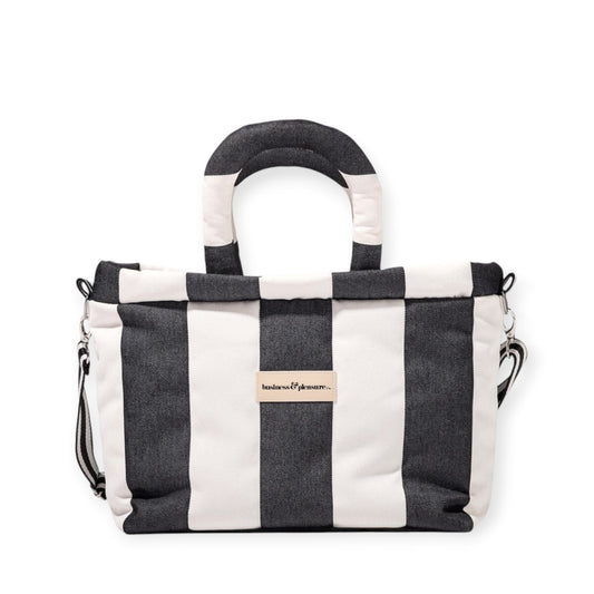 Business and Pleasure The Cloud Cooler Tote Bag, Crew Vintage Black Stripe