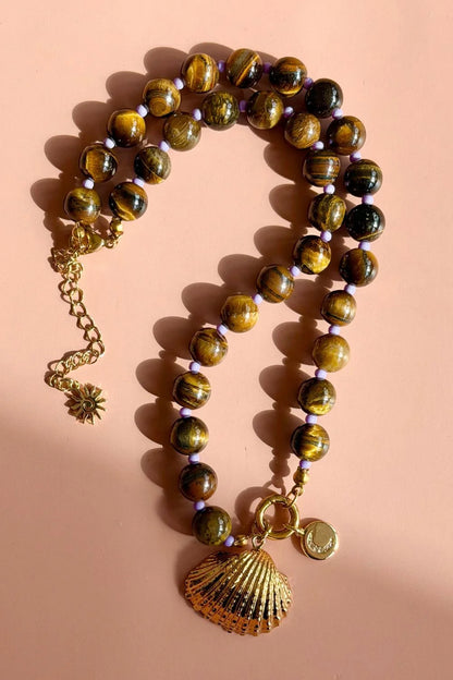 Mosk Melbourne Necklace, Occhio Di Tigre