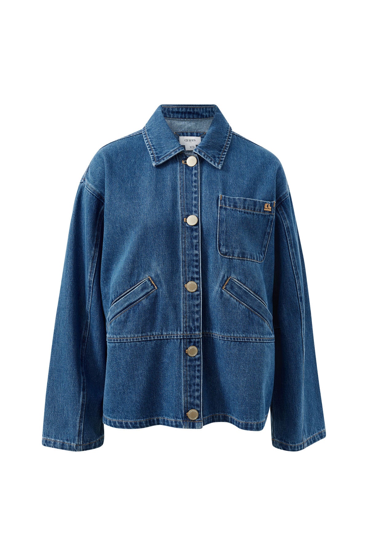 Ceres Life Ziggy Shacket, Fresh Indigo