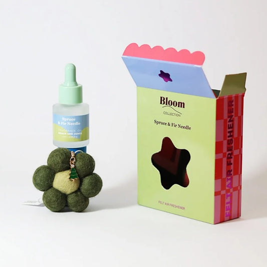 Grace and James Bloom Christmas Collection Felt Air Freshener, Spruce & Fir Needle