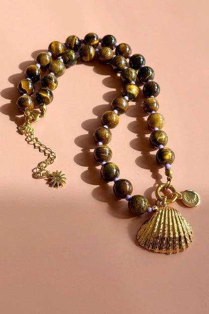Mosk Melbourne Necklace, Occhio Di Tigre