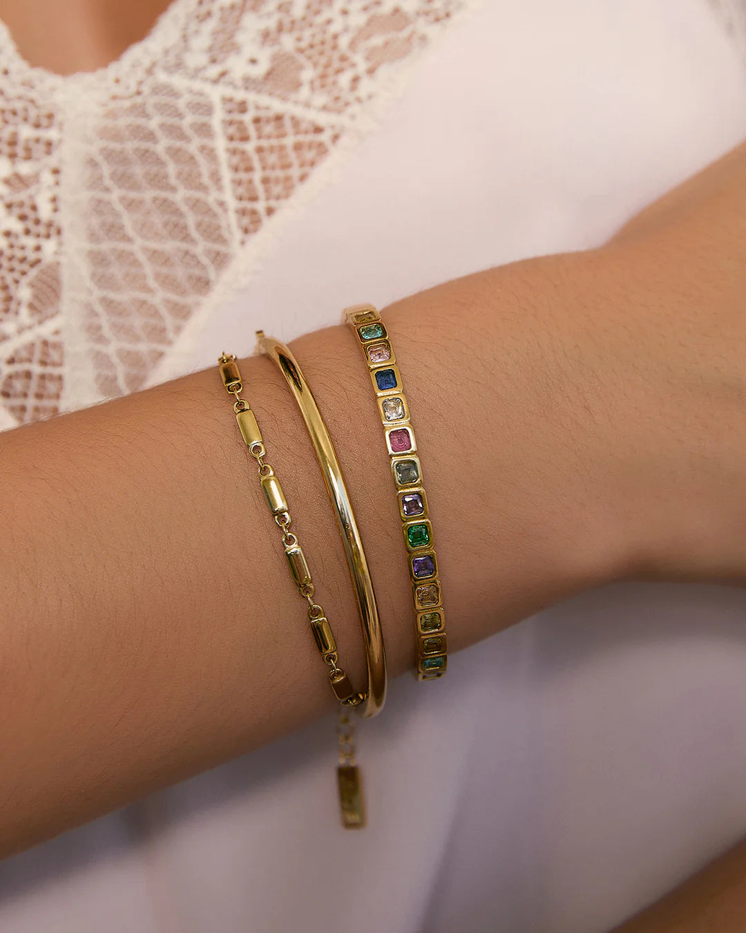 Arms Of Eve Quinn Cuff, Gold Multi
