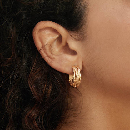 Agapée Coral Gold Earrings