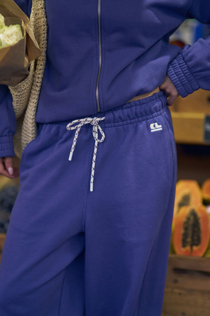 Ceres Life Jenna Tapered Trackpant, Washed Navy