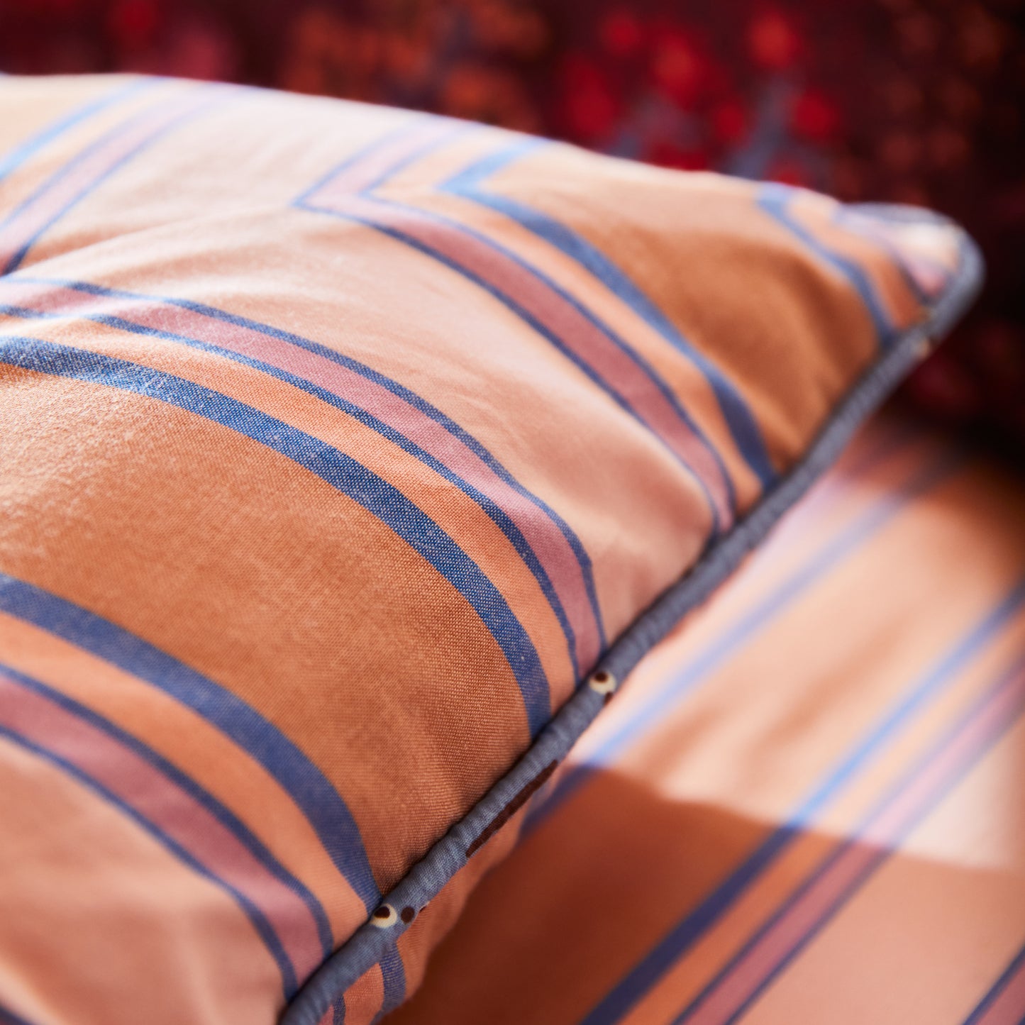 Sage & Clare Samode Stripe Cushion, Cinnamon