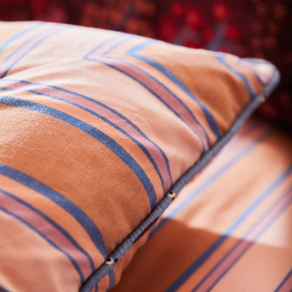 Sage & Clare Samode Stripe Cushion, Cinnamon