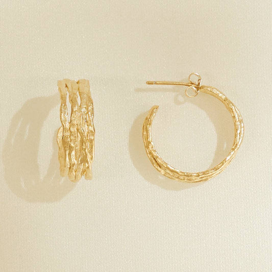 Agapée Coral Gold Earrings