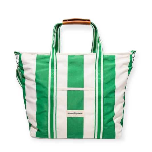 Business and Pleasure The Cooler Tote, Crew Canyon Green Stripe