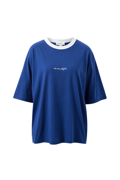 Ceres Life Luna Relaxed Tee, Prussian Blue
