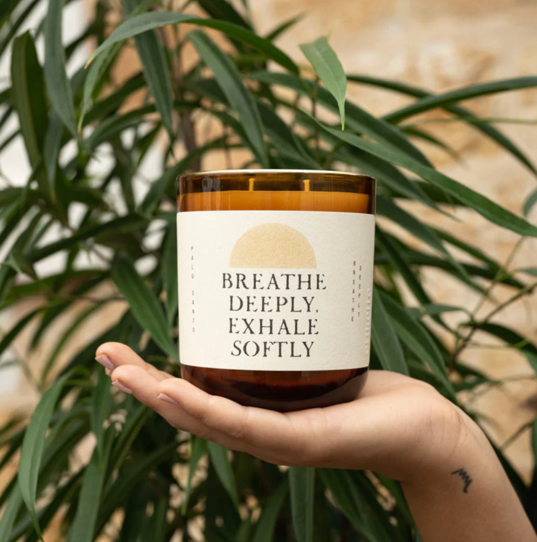 Etikette Breathe Deeply Candle, Palo Santo