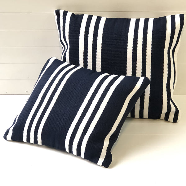 Carnival Homewares Outdoor Cushion, Hampton Navy Stripe