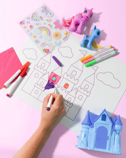 Journey Of Something Wipeable Silicone Colouring Mat, Unicorn Castle