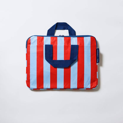Project Ten Laptop Case, Red Blue Stripe