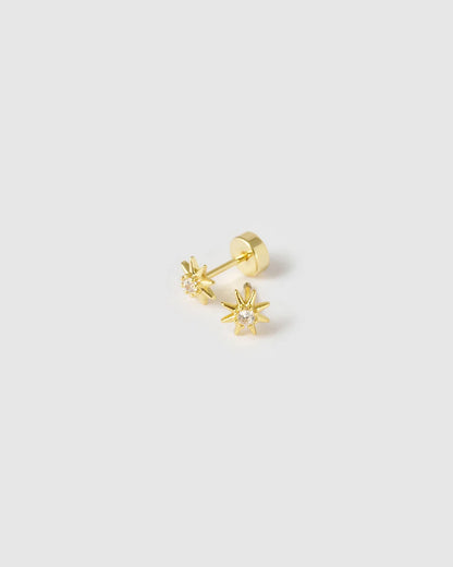 Arms Of Eve Zadie Flat Back Earrings, Gold
