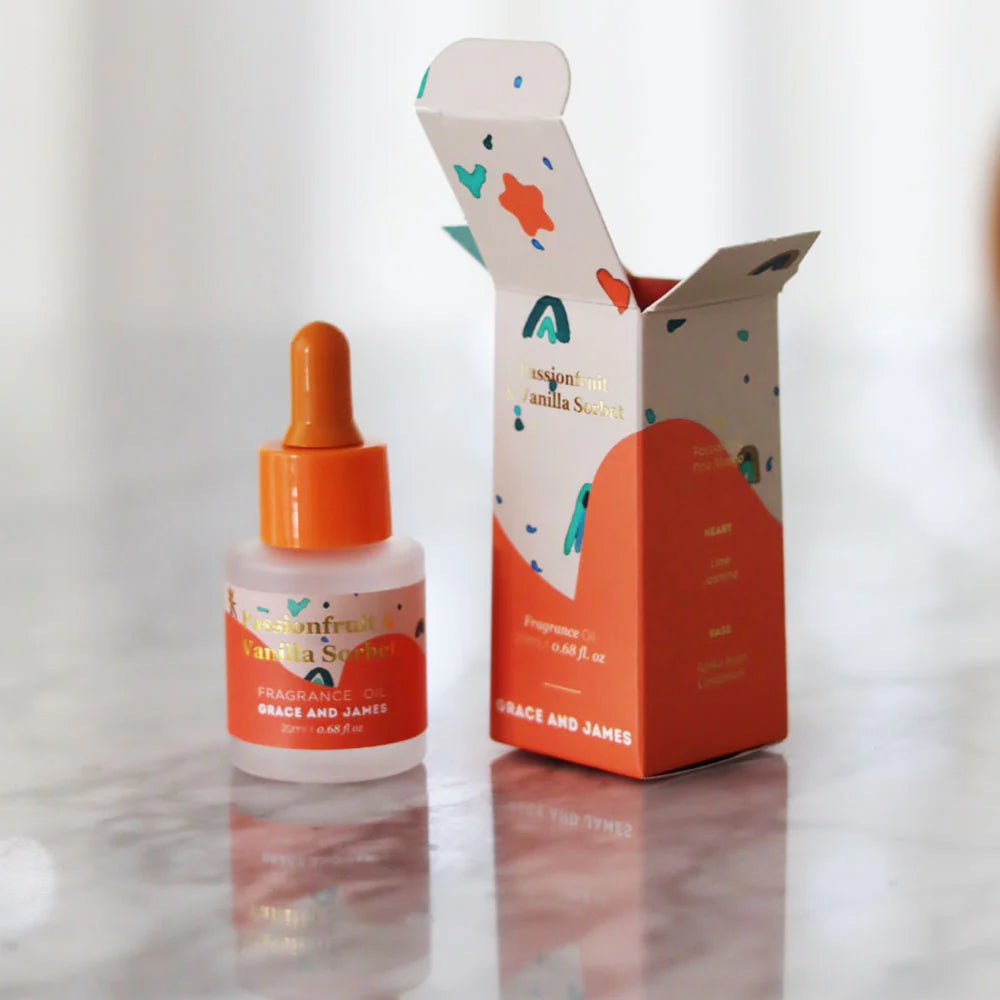 Grace and James Bloom Collection Felt Air Freshener, Passionfruit & Vanilla Sorbet