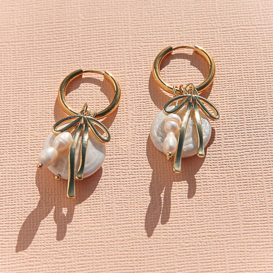 Kingston Huggie Earrings, Bow