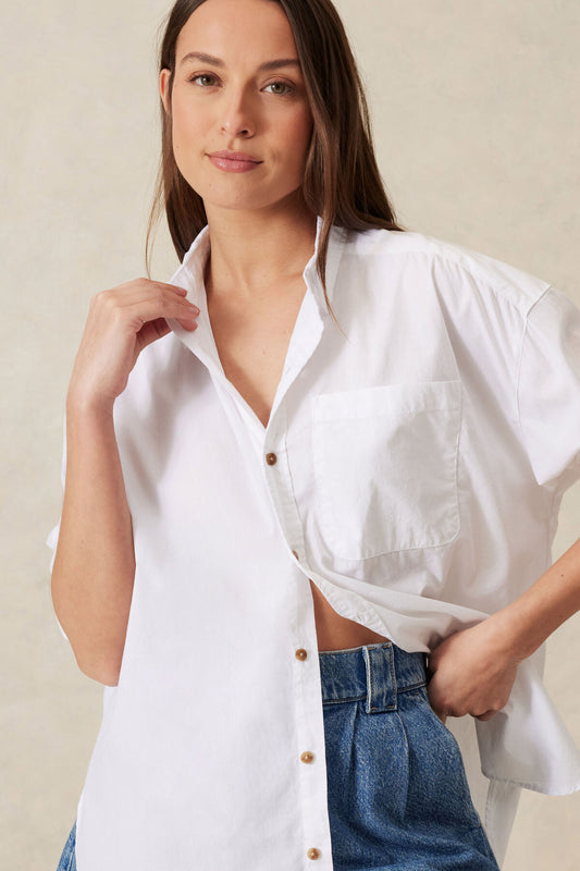 Ceres Life Peta Oversized Shirt, White