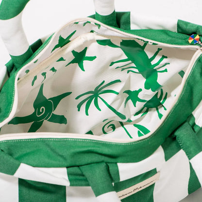 Business and Pleasure The Cloud Cooler Tote Bag, Crew Canyon Green Stripe