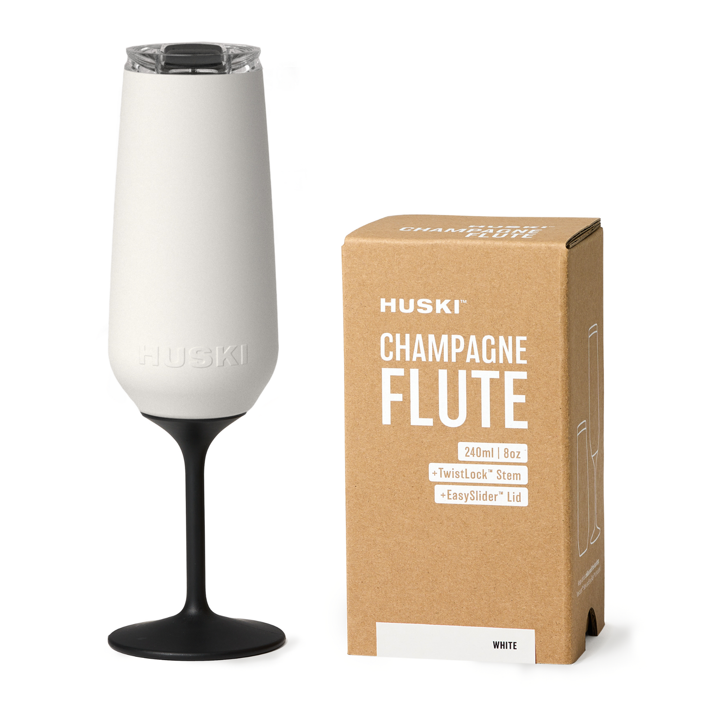 Huski Champagne Flute, White