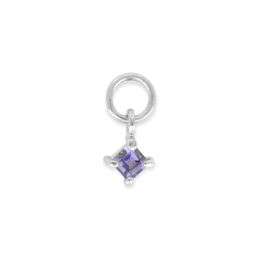 ToniMay Petite Iolite Earring Charm, Silver