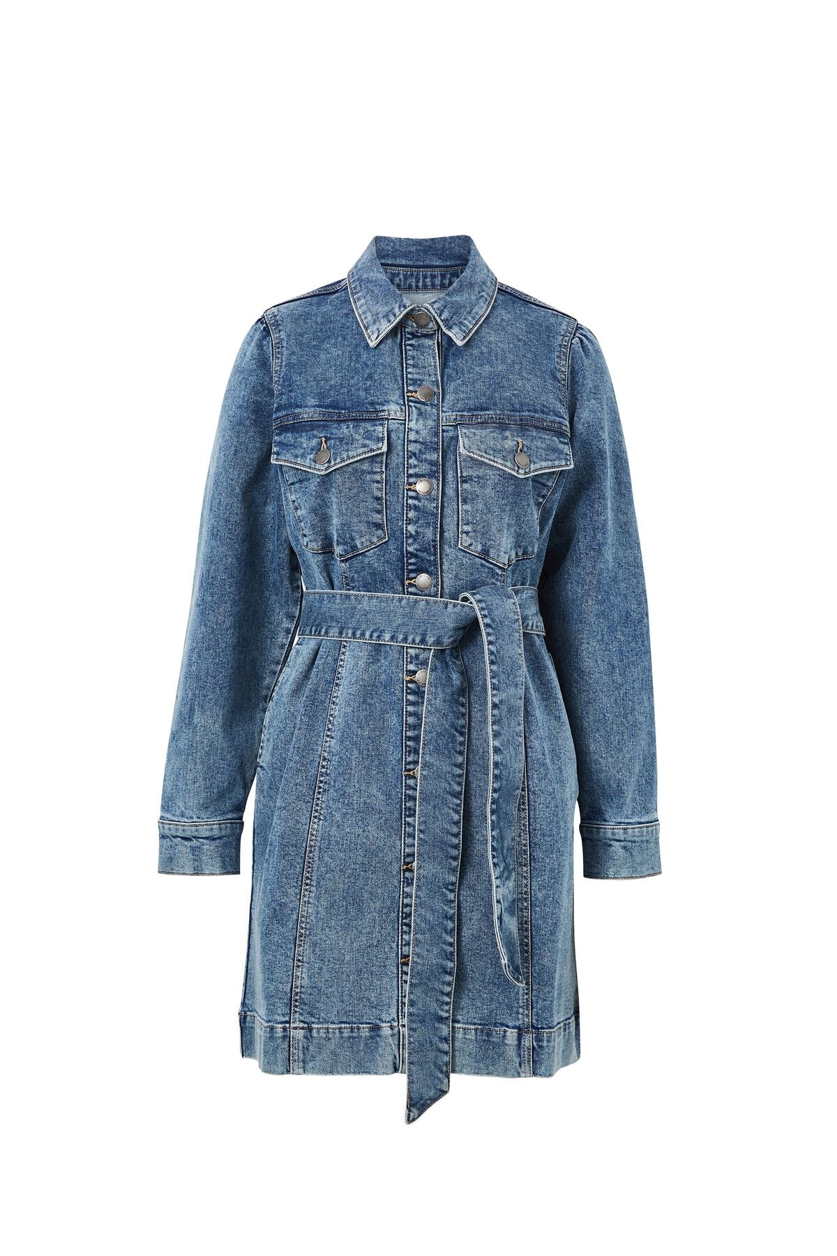 Ceres Life Denim Mini Dress, Indigo Wash