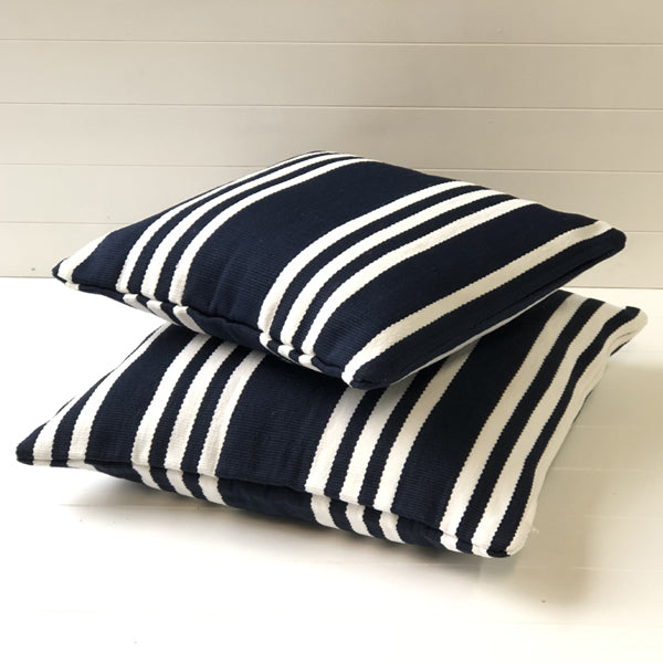 Carnival Homewares Outdoor Cushion, Hampton Navy Stripe