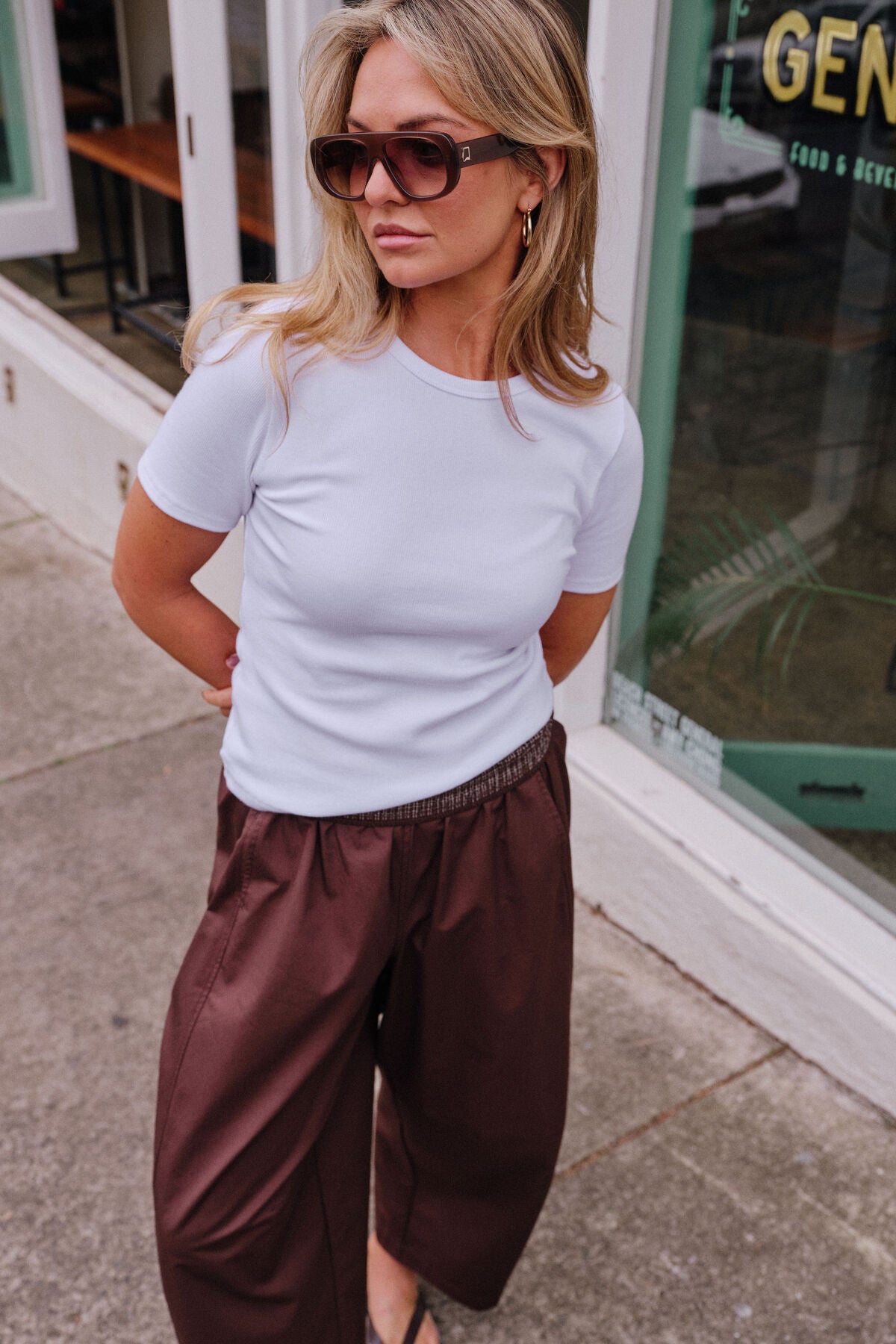Ceres Life Luella Rib Tee, White