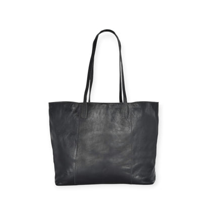 Gabee Elara Metallic Leather Hobo Bag, Black