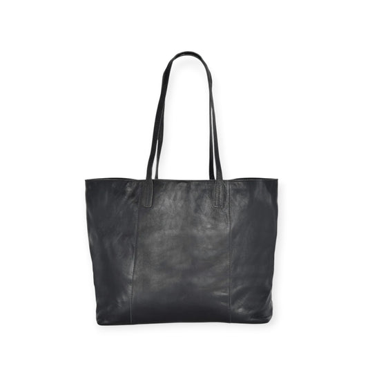 Gabee Elara Metallic Leather Hobo Bag, Black