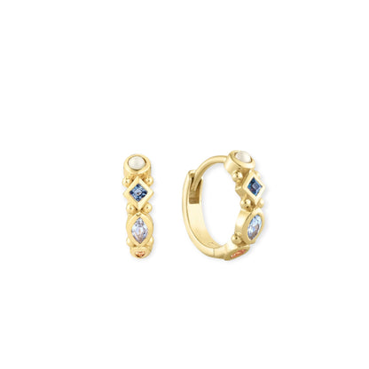ToniMay Alida Topaz Huggies, Gold