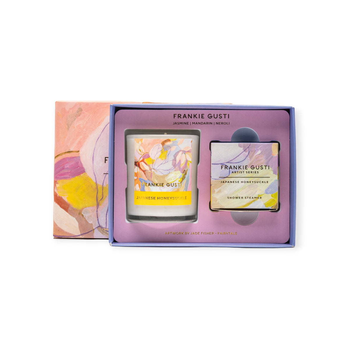 Franki Gusti Artist Series Candle & Steamer Duo, Japanese Honeysuckle