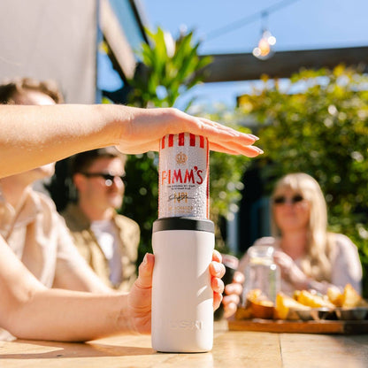 Huski Slim Can Cooler, White