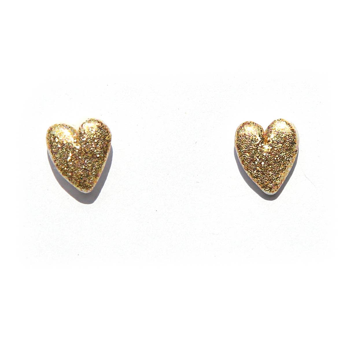 Kingston Studs, Gold Heart