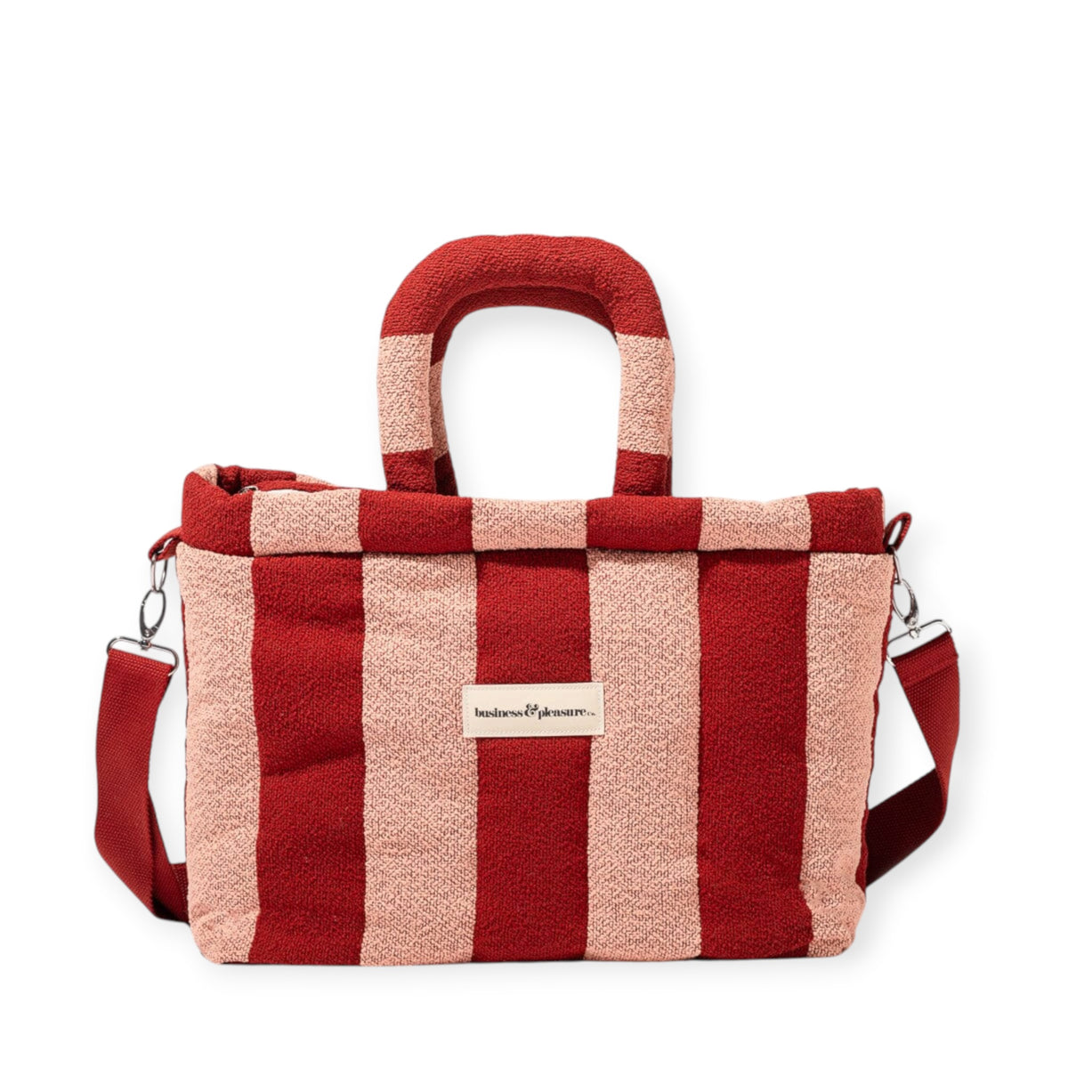 Business and Pleasure The Cloud Cooler Tote Bag, Terry Terracotta Stripe