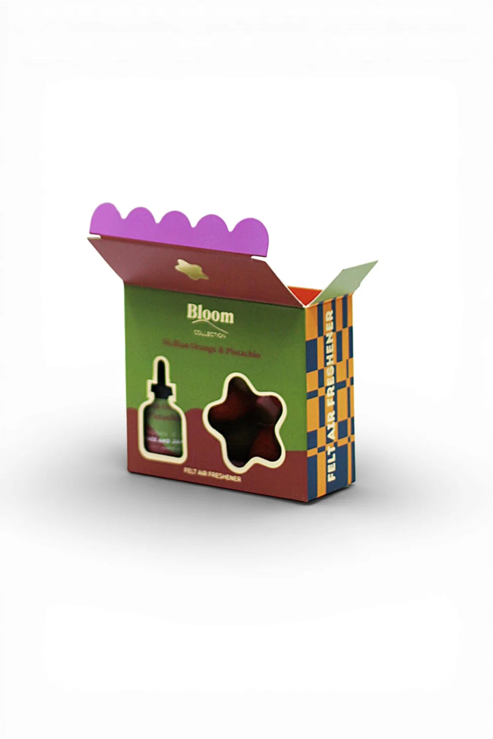Grace and James Bloom Collection Felt Air Freshener, Sicilian Orange & Pistachio