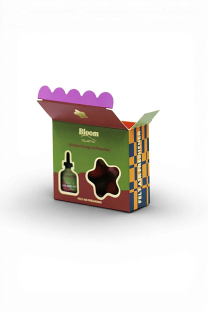 Grace and James Bloom Collection Felt Air Freshener, Sicilian Orange & Pistachio