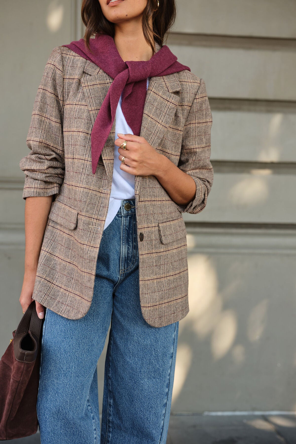 Ceres Life Joni Blazer, Brown Check