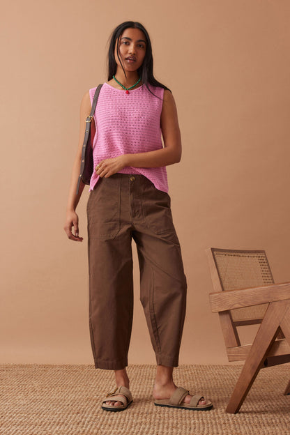 Ceres Life Margot Mesh Knit Tank, Hibiscus Pink