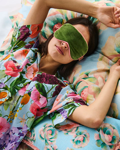 Kip & Co Bon Bon Eye Mask, Moss Velvet
