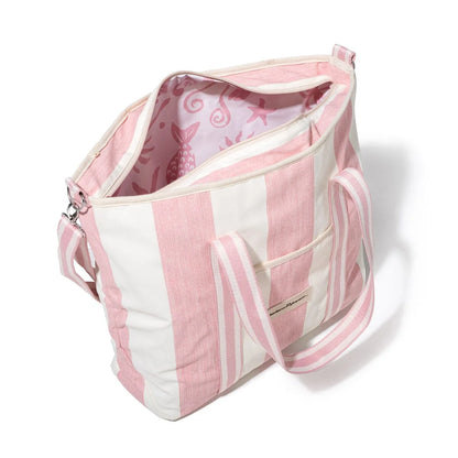 Business and Pleasure The Cooler Tote Bag, Crew Pink Stripe